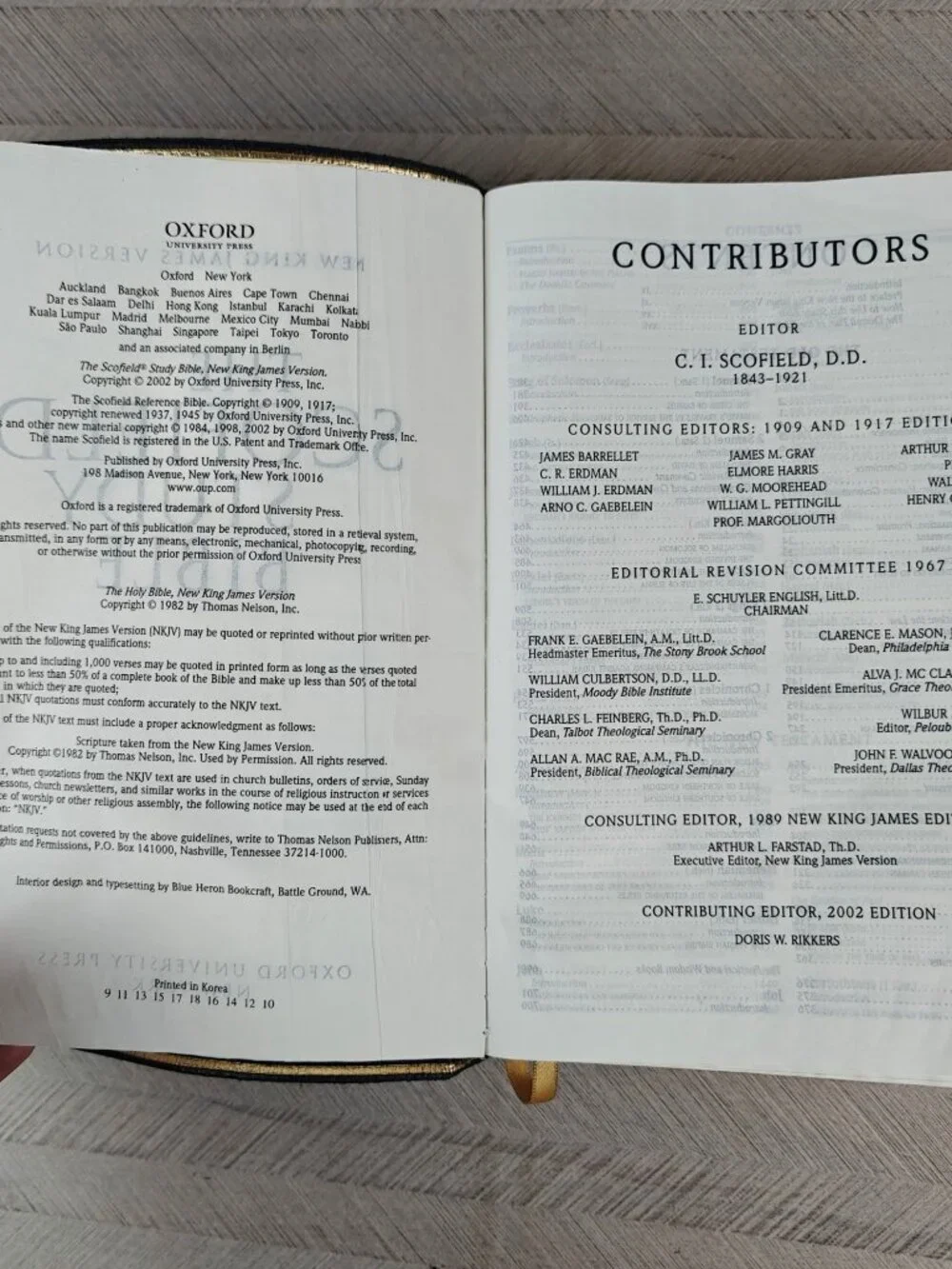 The Scofield Study Bible NKJV Red Letter 2002 Edition Leather Indexed Pages